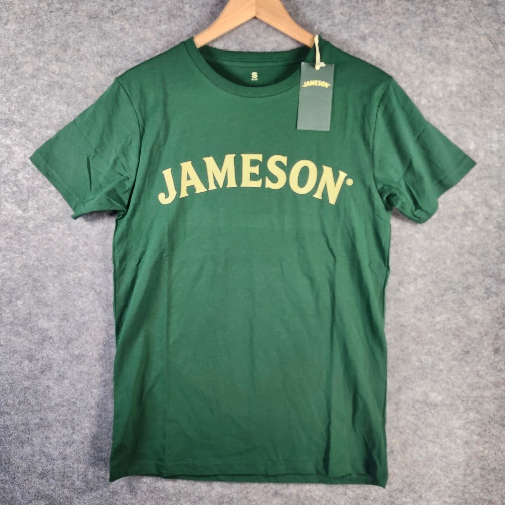 Jameson Irish‎ Whiskey Graphic Promo T-Shirt Green Mens Small New NWT Cotton Tee